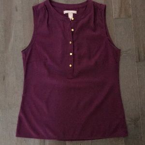 Banana Republic dressy tank top with gold buttons